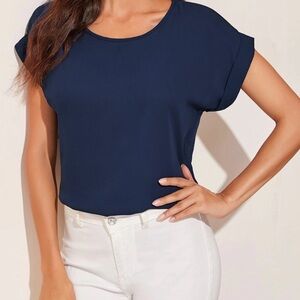SHEIN blue blouse
